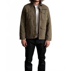 NEW IRON & RESIN herringbone m65 jacket in army